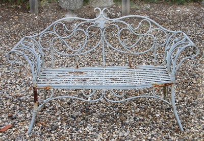 Lot 641 - A George III style garden bench