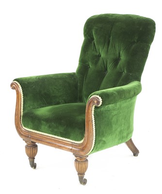 Lot 698 - A rosewood library armchair