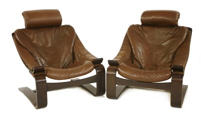 Lot 619 - Two Swedish Kroken lounge chairs