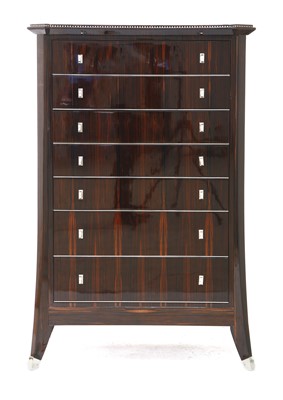 Lot 295 - An Art Deco Macassar veneered chest