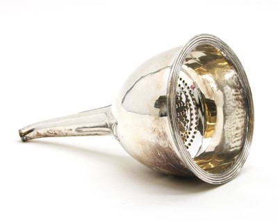 Lot 113 - An early 19th Century silver wine funnel