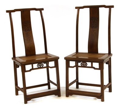 Lot 304 - A pair of Chinese chairs