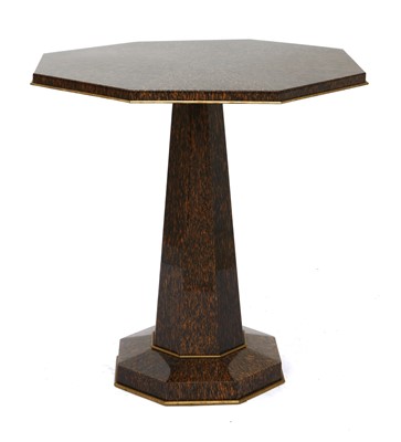 Lot 197 - An Art Deco octagonal palmwood centre table