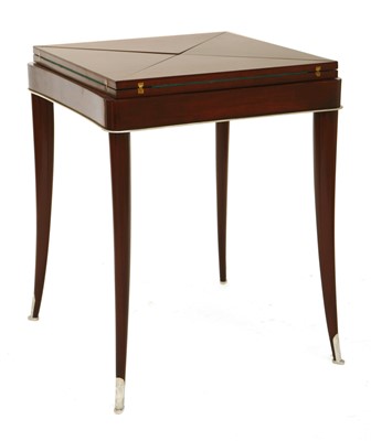 Lot 302 - A mahogany 'envelope' card table