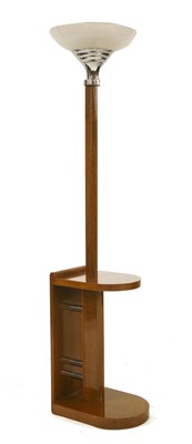Lot 253 - An Art Deco oak uplighter