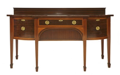 Lot 701 - A George III inlaid mahogany sideboard