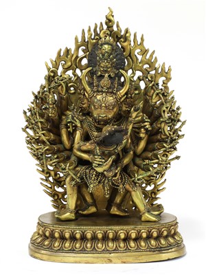 Lot 362 - A Chinese bronze bodhisattva group