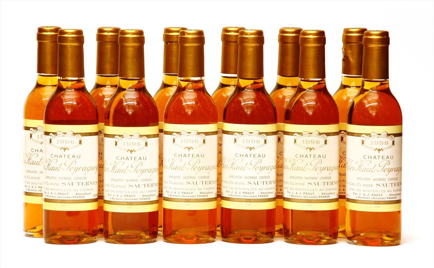 Lot 36 - Chateau Clos Haut-Peyraguey, 1er Cru Classé  Sauternes, 1996, twelve half bottles