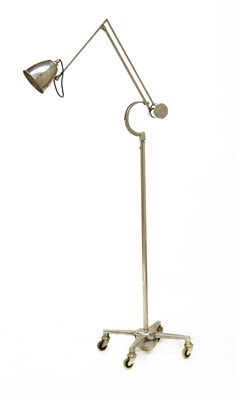 Lot 328 - A modern chrome adjustable standard lamp
