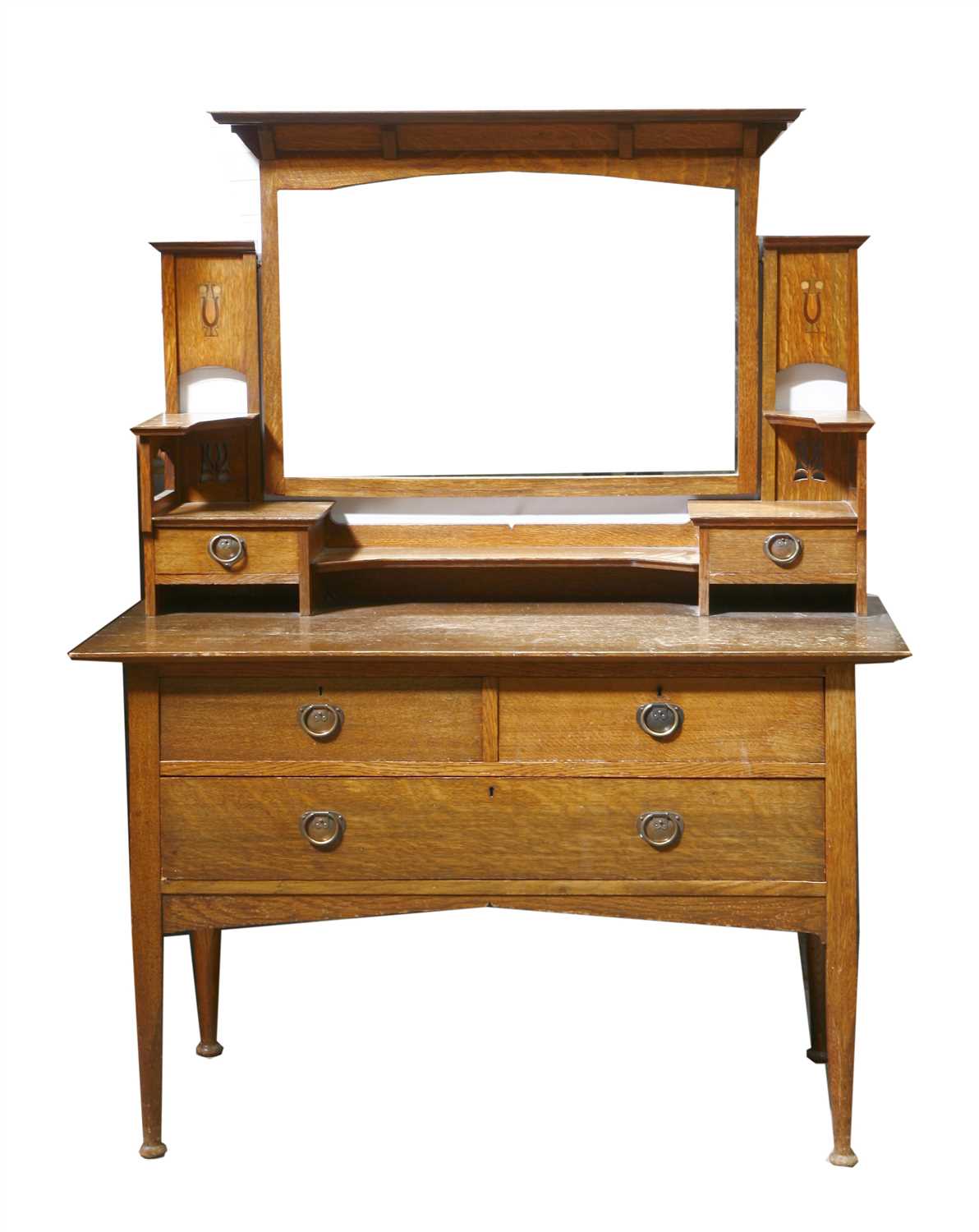Lot 74 - An oak dressing table
