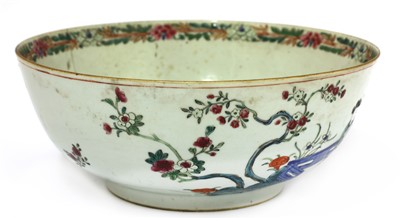 Lot 407 - A Chinese famille rose punch bowl