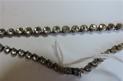 Lot 15 - A Victorian graduated paste set rivière necklace
