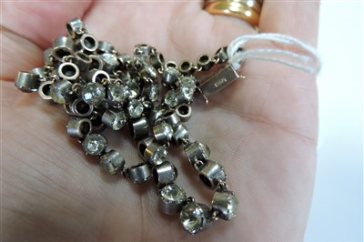 Lot 15 - A Victorian graduated paste set rivière necklace