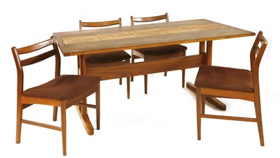 Lot 413 - A Danish teak dining table
