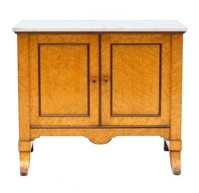 Lot 815 - A North European bird's-eye maple wash stand