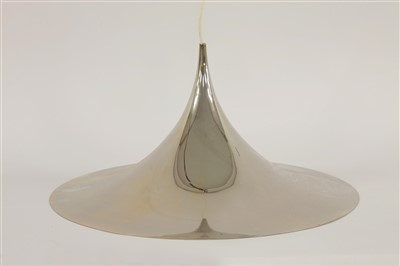 Lot 380 - Two chrome semi light pendants