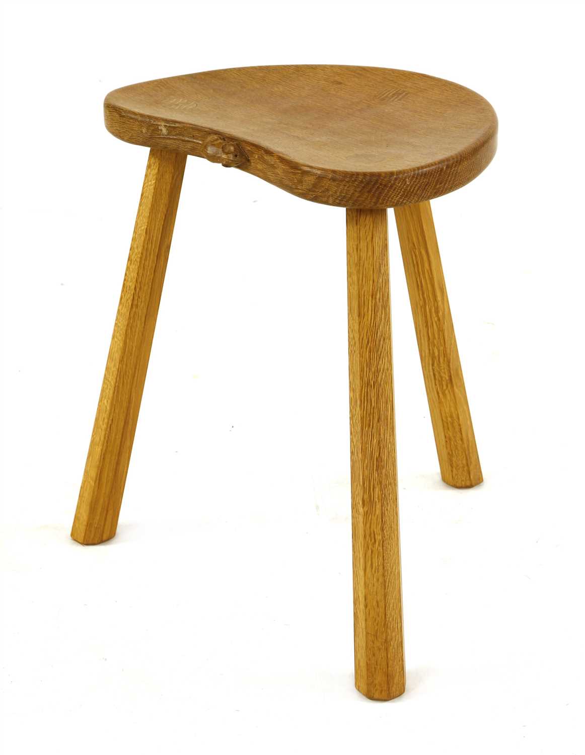 Lot 84 - A Robert 'Mouseman' Thompson oak stool