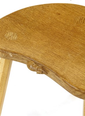 Lot 84 - A Robert 'Mouseman' Thompson oak stool