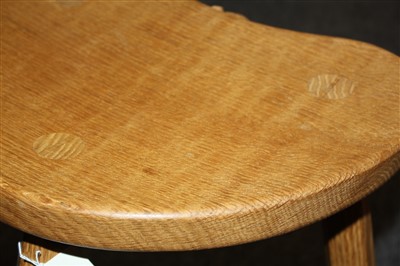Lot 84 - A Robert 'Mouseman' Thompson oak stool