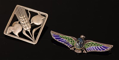 Lot 281 - A sterling silver brooch by Georg Jensen