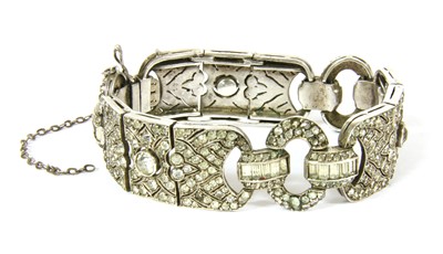Lot 77 - An Art Deco paste set bracelet