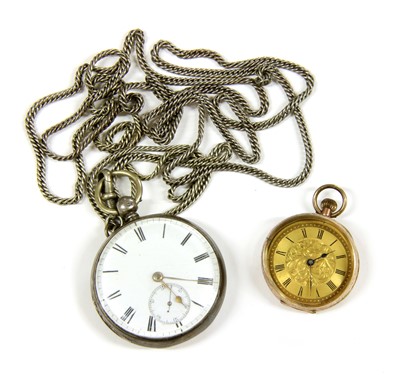 Lot 302 - A gold Waltman fob watch