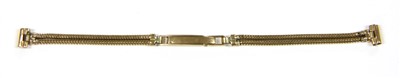 Lot 297 - A 9ct gold wristwatch bracelet