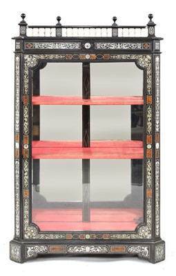 Lot 790 - A North Italian ebonised vitrine