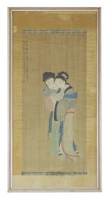 Lot 405 - A Chinese gouache painting