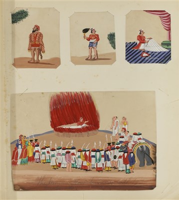Lot 150 - An album of Indian Mica watercolours and gouaches