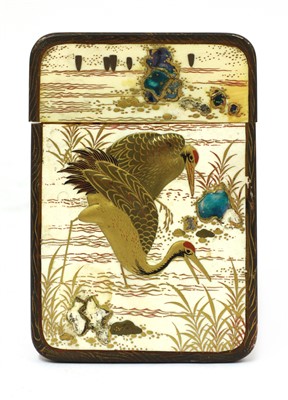 Lot 436A - A Japanese ivory card case
