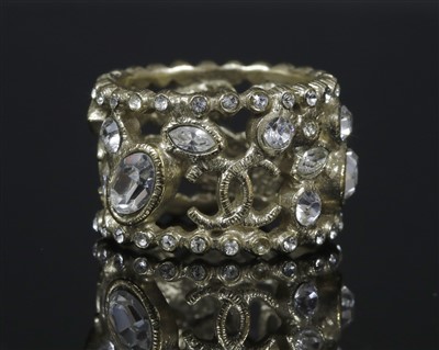 Lot 665 - A Chanel paste set ring