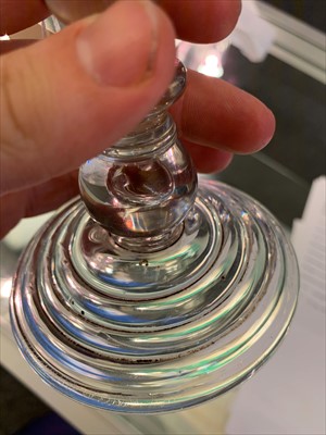Lot 265 - A glass taperstick