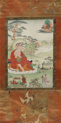 Lot 152 - A Tibetan thangka