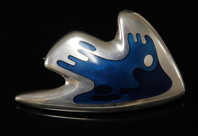 Lot 275 - A sterling silver Georg Jensen brooch
