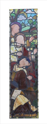 Lot 14 - A stained and leaded glass window