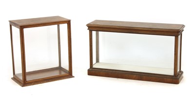 Lot 312 - A mahogany and glazed table top display case