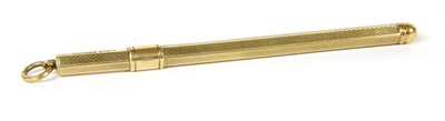 Lot 1 - A 9ct gold cocktail swizzle stick