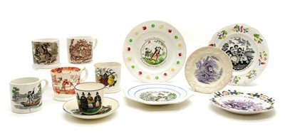 Lot 372 - Twenty one pieces of Victorian child's pottery teawares