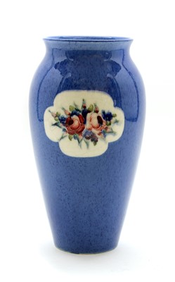 Lot 358 - A Moorcroft pottery fruit and flowers panel vase