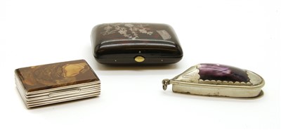 Lot 148 - A tortoiseshell and pique work purse