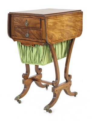 Lot 787 - A Regency mahogany and line inlaid worktable
