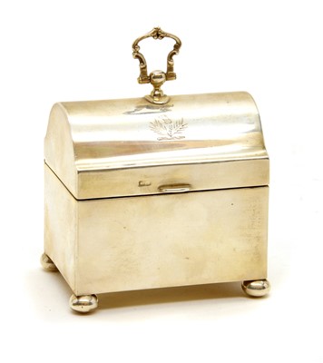 Lot 191 - An Edward VII hallmarked silver casket