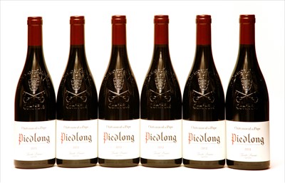 Lot 197 - Piedlong, Famille Brunier, Châteauneuf-du-Pape, 2013, six bottles (boxed)