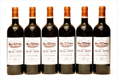 Lot 269 - Château Beau-Site, Saint-Estèphe, Cru Bourgeois Supérieur, 2005, six bottles