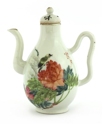 Lot 441 - A Chinese famille rose ewer and cover