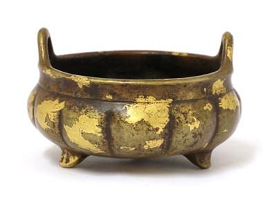 Lot 498 - A Chinese gilt bronze incense burner