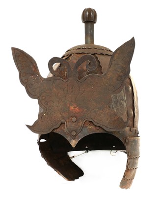 Lot 495 - A Chinese iron helmet