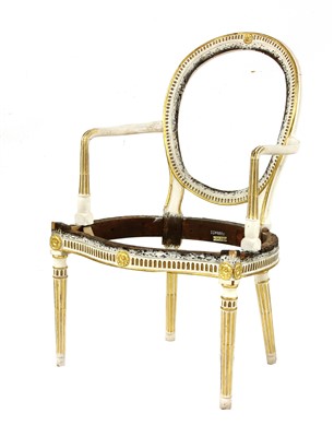 Lot 468 - A Hepplewhite period elbow chair