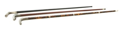 Lot 462 - An early 20th century Continental tortoiseshell and silver walking stick